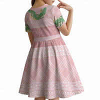 Hawai'i Paniolo Maile Twisted Lei Kid Short Sleeve Dress Dusty Rose LT7 - Polynesian Pride