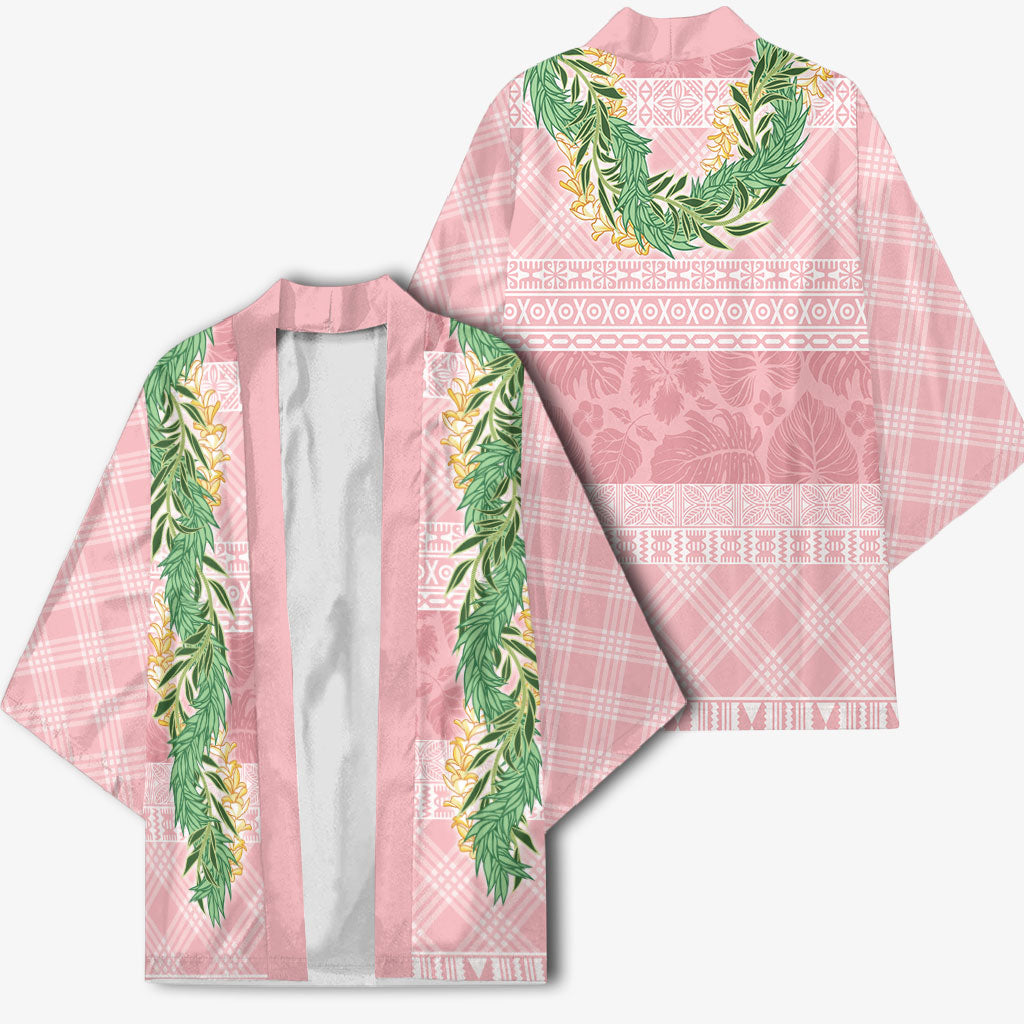 Hawai'i Paniolo Maile Twisted Lei Kimono Dusty Rose LT7 - Polynesian Pride