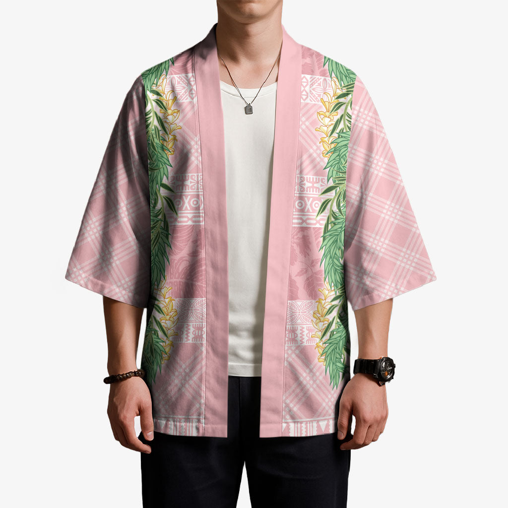 Hawai'i Paniolo Maile Twisted Lei Kimono Dusty Rose LT7 - Polynesian Pride