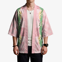 Hawai'i Paniolo Maile Twisted Lei Kimono Dusty Rose LT7 - Polynesian Pride