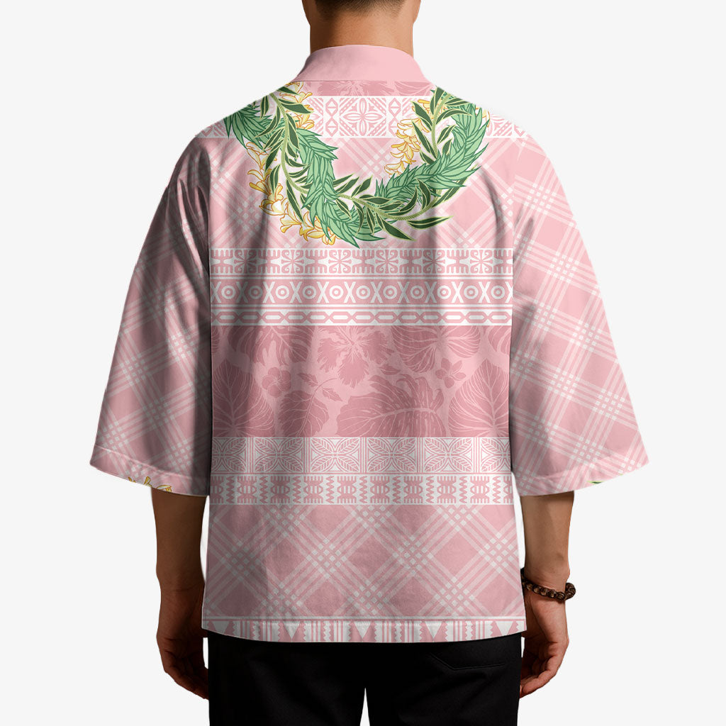 Hawai'i Paniolo Maile Twisted Lei Kimono Dusty Rose LT7 - Polynesian Pride
