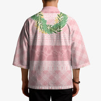 Hawai'i Paniolo Maile Twisted Lei Kimono Dusty Rose LT7 - Polynesian Pride