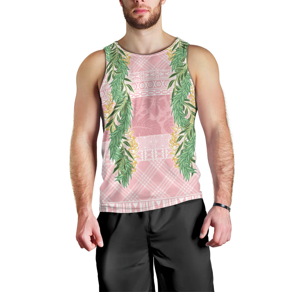 Hawai'i Paniolo Maile Twisted Lei Men Tank Top Dusty Rose LT7 - Polynesian Pride