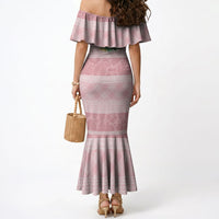 Hawai'i Paniolo Maile Twisted Lei Mermaid Dress Dusty Rose LT7 - Polynesian Pride