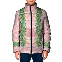 Hawai'i Paniolo Maile Twisted Lei Padded Jacket Dusty Rose LT7 Men Dusty Rose - Polynesian Pride