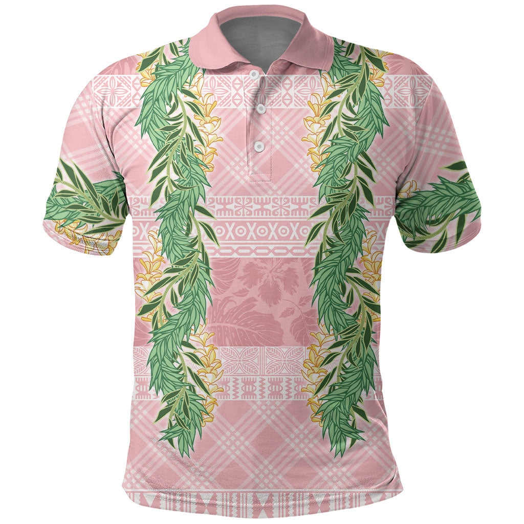 Hawai'i Paniolo Maile Twisted Lei Polo Shirt Dusty Rose LT7 Dusty Rose - Polynesian Pride