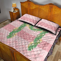 Hawai'i Paniolo Maile Twisted Lei Quilt Bed Set Dusty Rose LT7 - Polynesian Pride