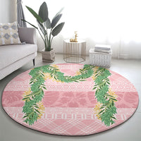 Hawai'i Paniolo Maile Twisted Lei Round Carpet Dusty Rose LT7 - Polynesian Pride