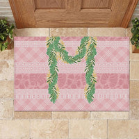 Hawai'i Paniolo Maile Twisted Lei Rubber Doormat Dusty Rose LT7 Dusty Rose - Polynesian Pride