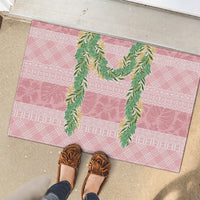 Hawai'i Paniolo Maile Twisted Lei Rubber Doormat Dusty Rose LT7 - Polynesian Pride