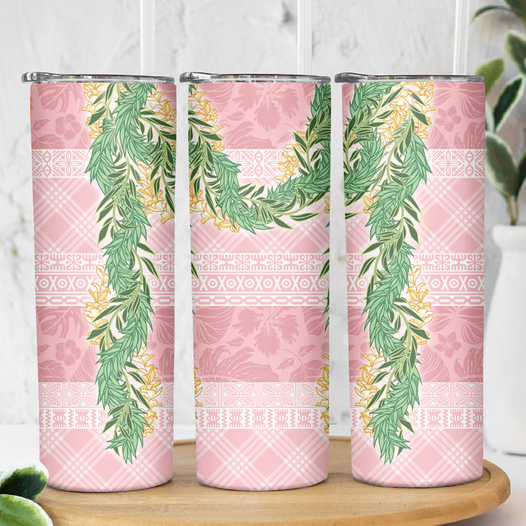 Hawai'i Paniolo Maile Twisted Lei Skinny Tumbler Dusty Rose LT7 - Polynesian Pride