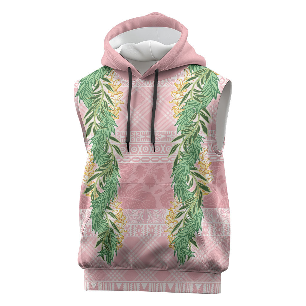 Hawai'i Paniolo Maile Twisted Lei Sleeveless Hoodie Dusty Rose