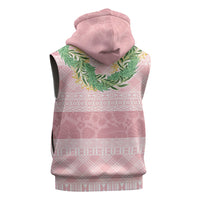 Hawai'i Paniolo Maile Twisted Lei Sleeveless Hoodie Dusty Rose LT7 - Polynesian Pride