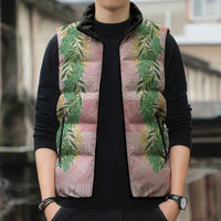 Hawai'i Paniolo Maile Twisted Lei Sleeveless Puffer Jacket Dusty Rose LT7 - Polynesian Pride