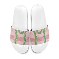 Hawai'i Paniolo Maile Twisted Lei Slide Sandals Dusty Rose LT7 Dusty Rose - Polynesian Pride