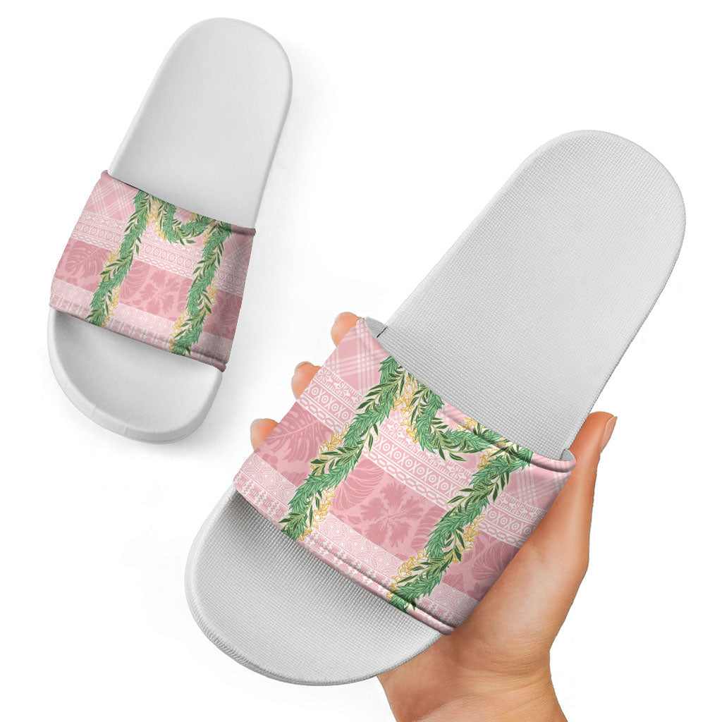 Hawai'i Paniolo Maile Twisted Lei Slide Sandals Dusty Rose LT7 - Polynesian Pride