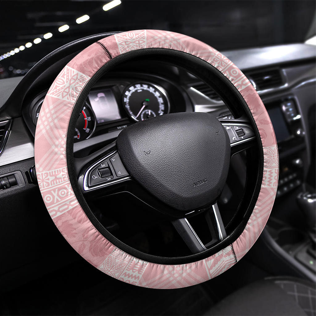 Hawai'i Paniolo Maile Twisted Lei Steering Wheel Cover Dusty Rose