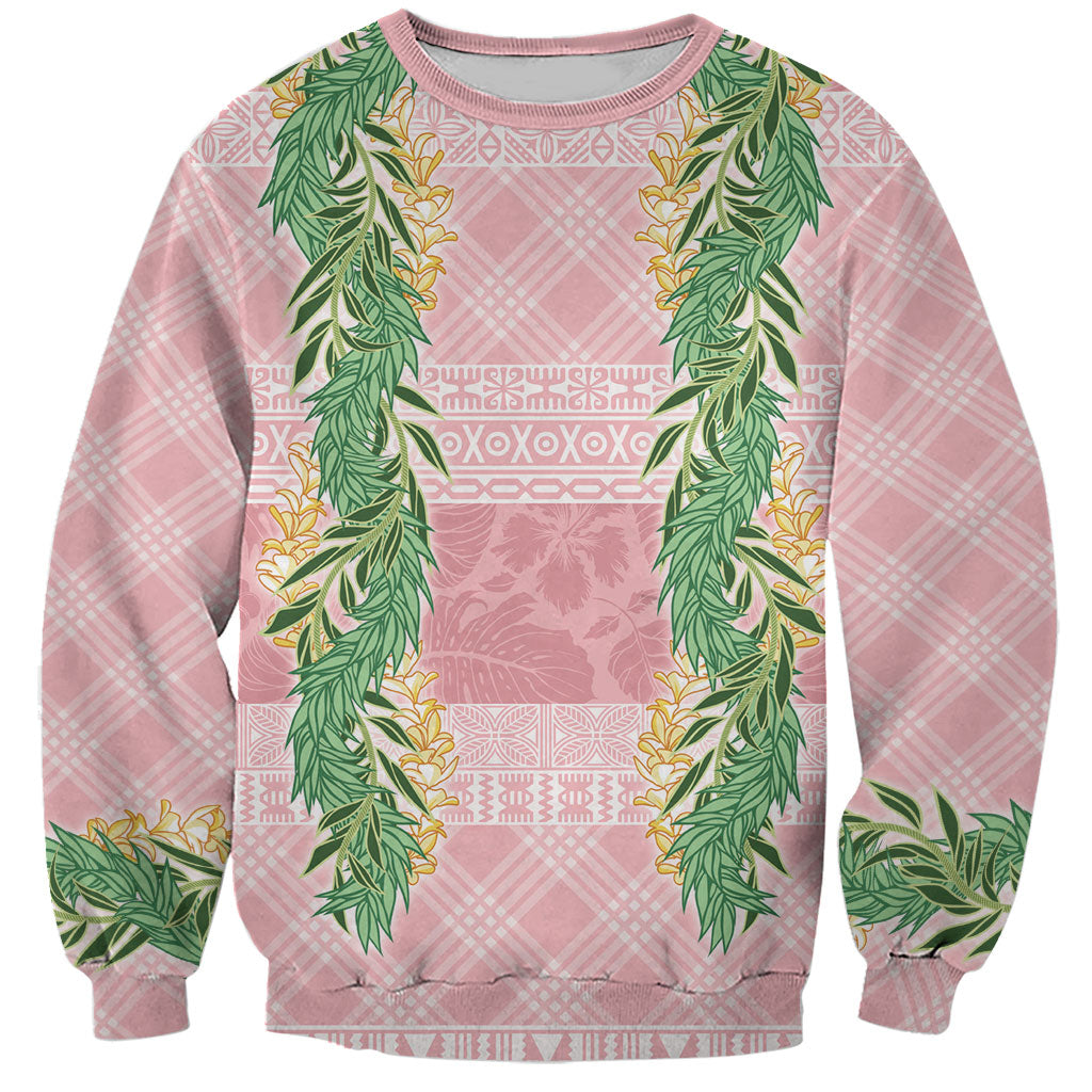 Hawai'i Paniolo Maile Twisted Lei Sweatshirt Dusty Rose LT7 Unisex Dusty Rose - Polynesian Pride