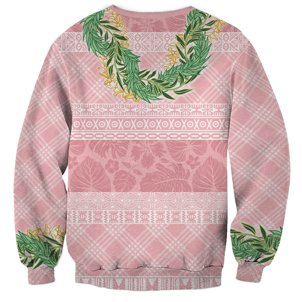 Hawai'i Paniolo Maile Twisted Lei Sweatshirt Dusty Rose LT7 - Polynesian Pride