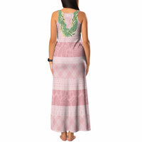 Hawai'i Paniolo Maile Twisted Lei Tank Maxi Dress Dusty Rose LT7 - Polynesian Pride