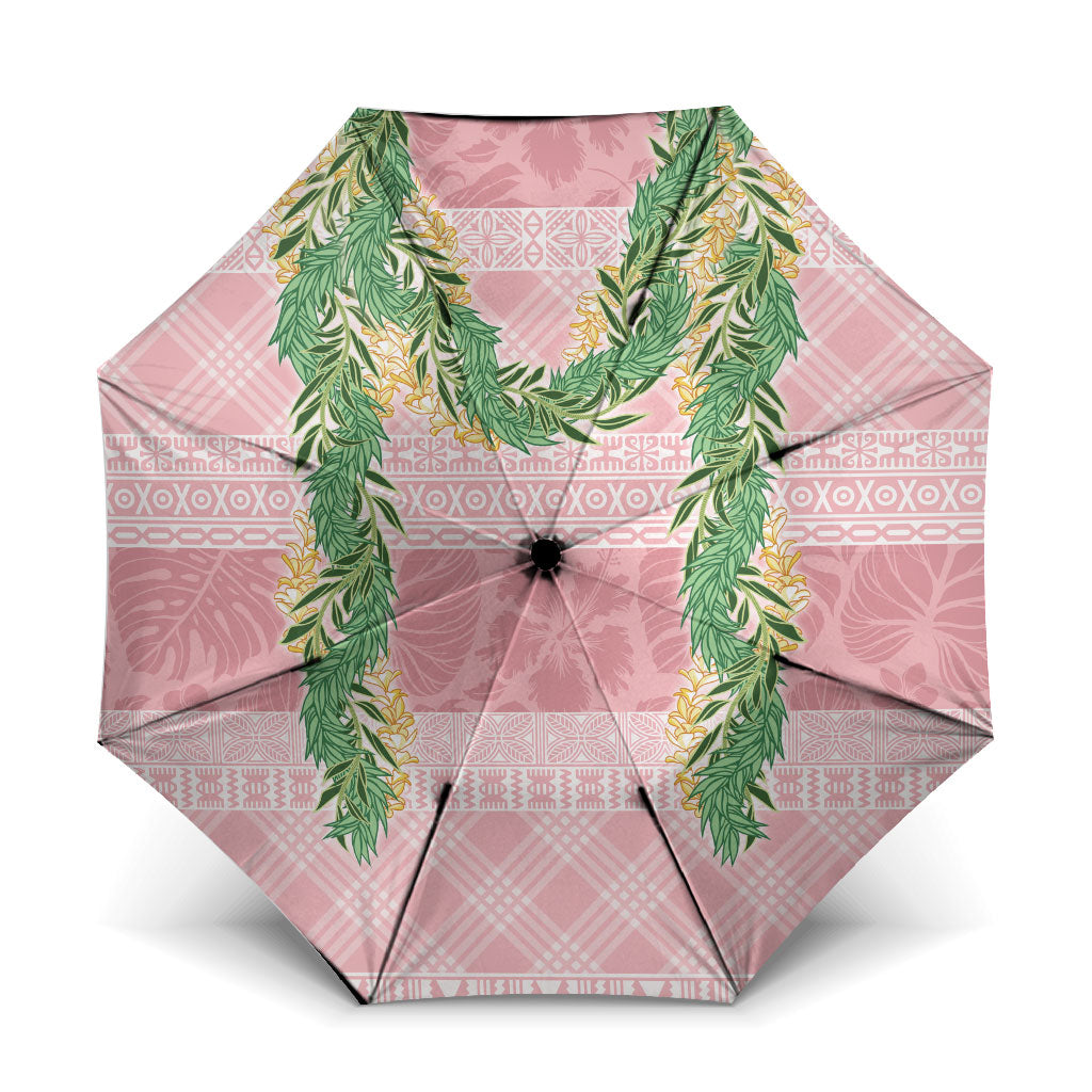 Hawai'i Paniolo Maile Twisted Lei Umbrella Dusty Rose LT7 One Size Folded 11.42 inch Opened Diameter 37.4 inch Dusty Rose - Polynesian Pride
