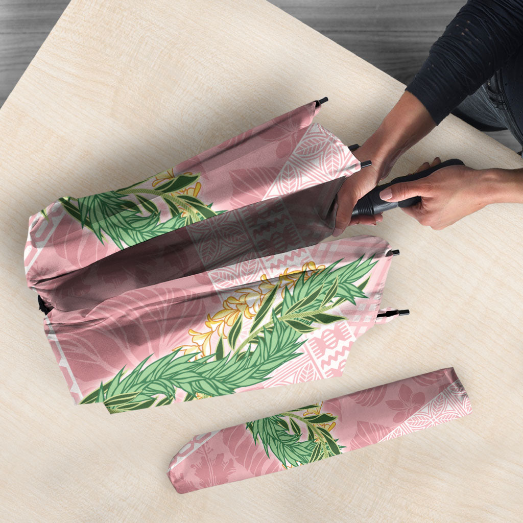 Hawai'i Paniolo Maile Twisted Lei Umbrella Dusty Rose LT7 - Polynesian Pride