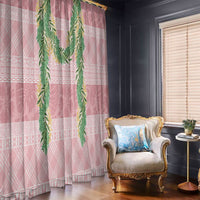 Hawai'i Paniolo Maile Twisted Lei Window Curtain Dusty Rose LT7 - Polynesian Pride