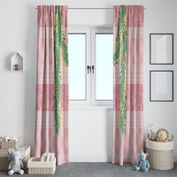 Hawai'i Paniolo Maile Twisted Lei Window Curtain Dusty Rose LT7 - Polynesian Pride