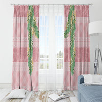 Hawai'i Paniolo Maile Twisted Lei Window Curtain Dusty Rose LT7 - Polynesian Pride