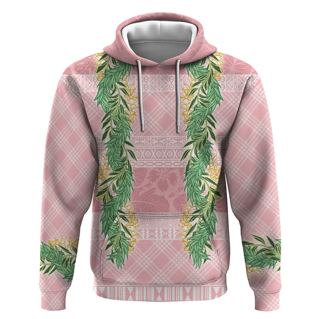 Hawai'i Paniolo Maile Twisted Lei Zip Hoodie Dusty Rose LT7 Pullover Hoodie Dusty Rose - Polynesian Pride