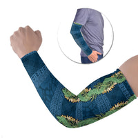 Hawai'i Paniolo Maile Twisted Lei Arm Sleeves Cobalt Blue LT7 Set of 2 Cobalt Blue - Polynesian Pride