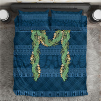 Hawai'i Paniolo Maile Twisted Lei Bedding Set Cobalt Blue LT7 Cobalt Blue - Polynesian Pride