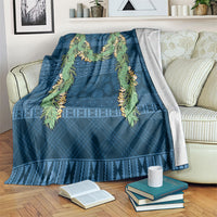 Hawai'i Paniolo Maile Twisted Lei Blanket Cobalt Blue LT7 Cobalt Blue - Polynesian Pride
