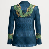 Hawai'i Paniolo Maile Twisted Lei Blazer Cobalt Blue LT7 - Polynesian Pride