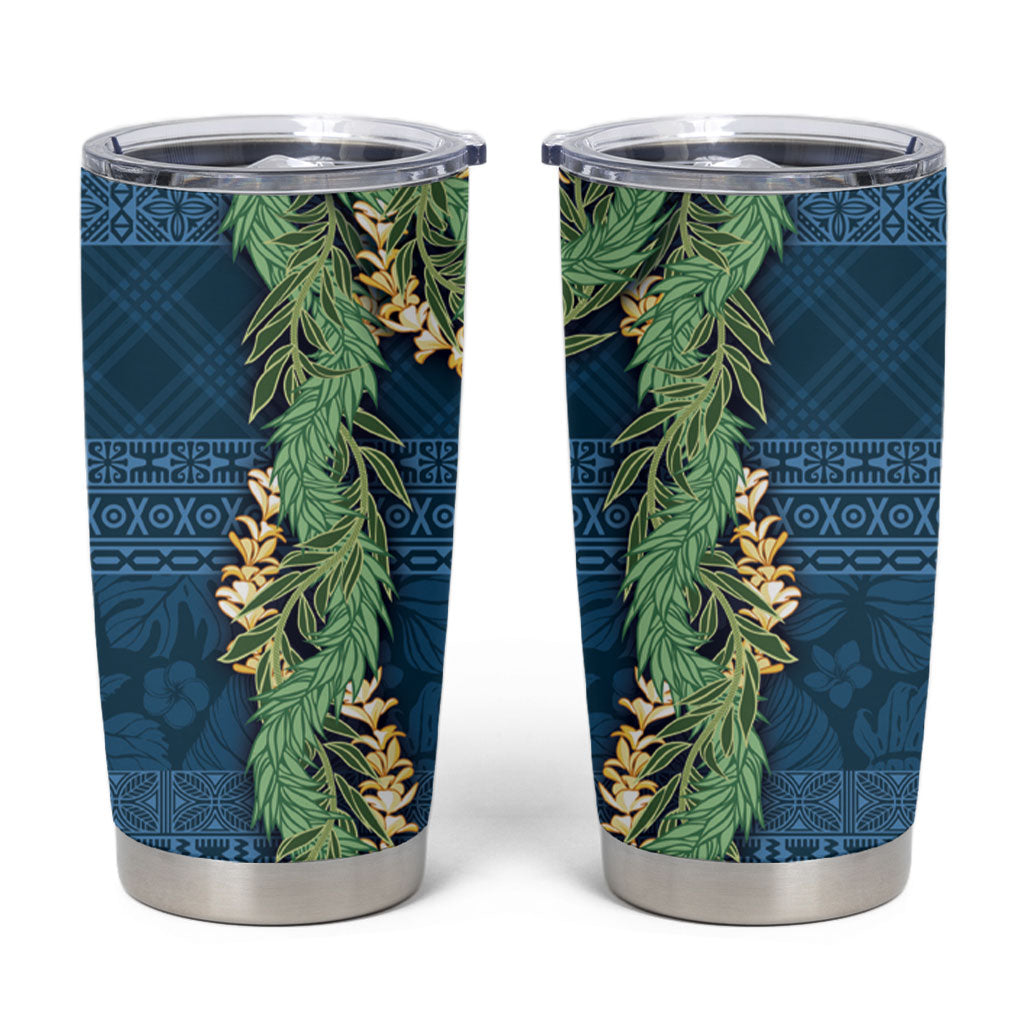 Hawai'i Paniolo Maile Twisted Lei Tumbler Cup Cobalt Blue LT7 Cobalt Blue - Polynesian Pride