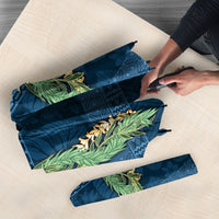 Hawai'i Paniolo Maile Twisted Lei Umbrella Cobalt Blue LT7 - Polynesian Pride