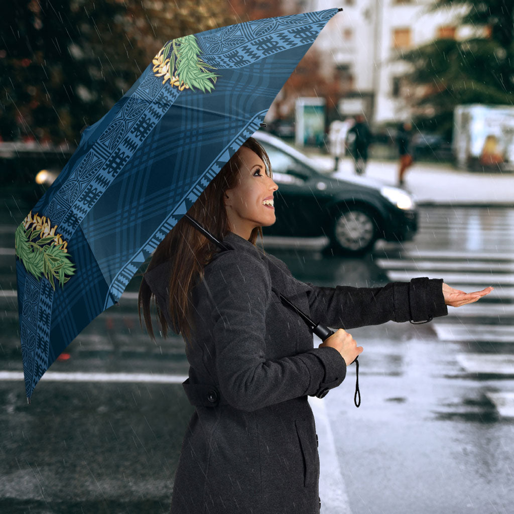 Hawai'i Paniolo Maile Twisted Lei Umbrella Cobalt Blue LT7 - Polynesian Pride