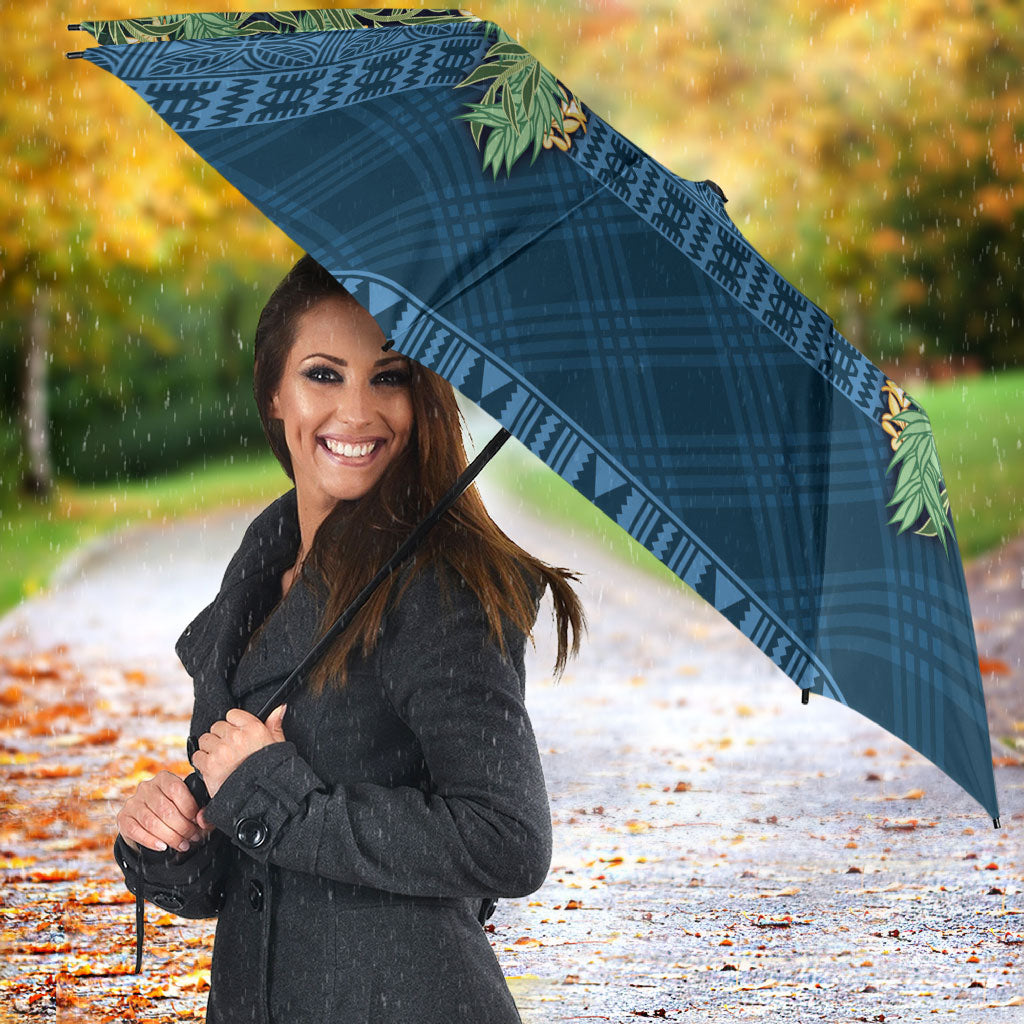 Hawai'i Paniolo Maile Twisted Lei Umbrella Cobalt Blue LT7 - Polynesian Pride