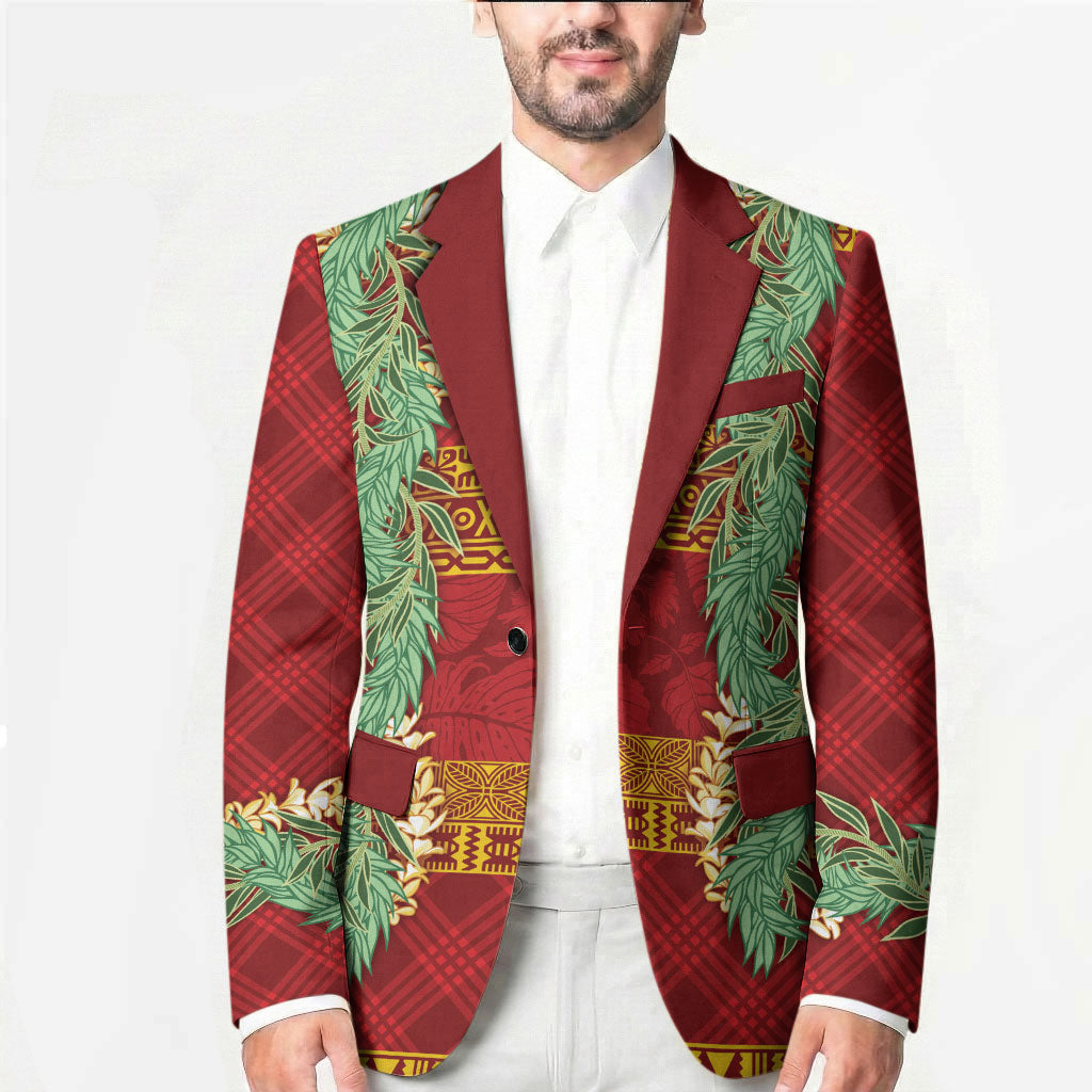 Hawai'i Paniolo Maile Twisted Lei Blazer Hilo Royal Red LT7 - Polynesian Pride