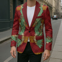 Hawai'i Paniolo Maile Twisted Lei Blazer Hilo Royal Red LT7 - Polynesian Pride