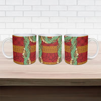 Hawai'i Paniolo Maile Twisted Lei Ceramic Mug Hilo Royal Red LT7 - Polynesian Pride