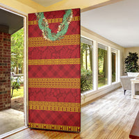 Hawai'i Paniolo Maile Twisted Lei Door Cover Hilo Royal Red LT7 - Polynesian Pride