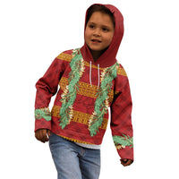 Hawai'i Paniolo Maile Twisted Lei Kid Hoodie Hilo Royal Red LT7 - Polynesian Pride