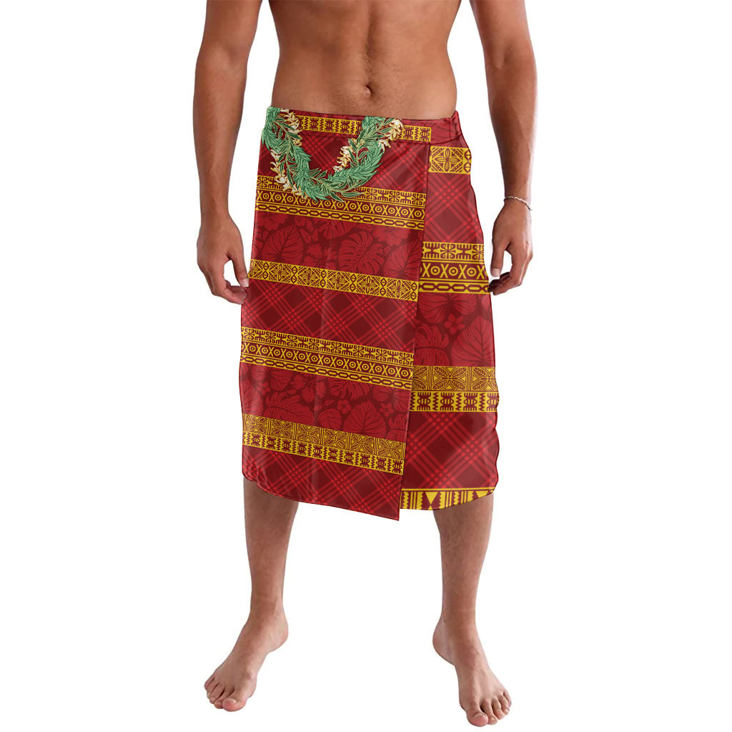Hawai'i Paniolo Maile Twisted Lei Lavalava Hilo Royal Red LT7 Red - Polynesian Pride