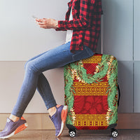 Hawai'i Paniolo Maile Twisted Lei Luggage Cover Hilo Royal Red LT7 - Polynesian Pride