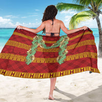 Hawai'i Paniolo Maile Twisted Lei Sarong Hilo Royal Red LT7 - Polynesian Pride