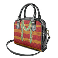 Hawai'i Paniolo Maile Twisted Lei Shoulder Handbag Hilo Royal Red LT7 - Polynesian Pride