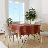 Hawai'i Paniolo Maile Twisted Lei Tablecloth Hilo Royal Red LT7 - Polynesian Pride