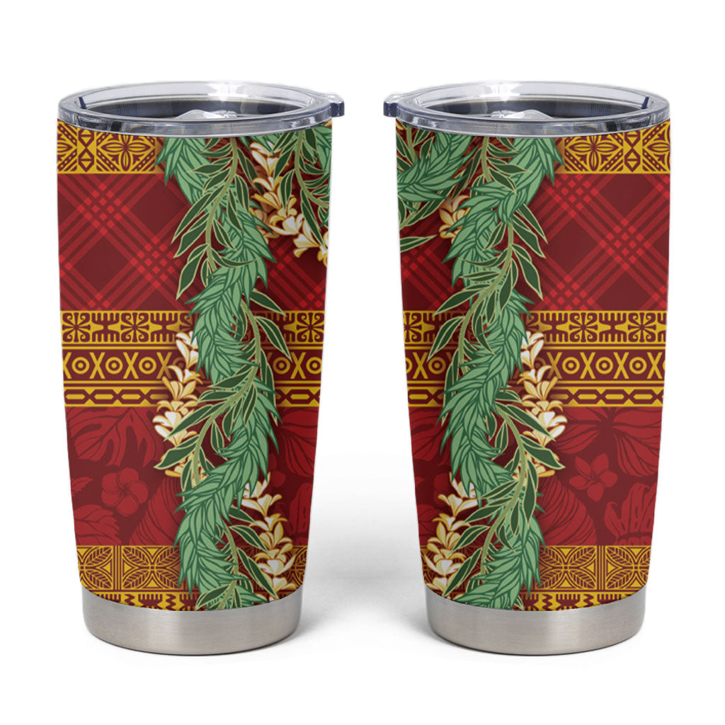 Hawai'i Paniolo Maile Twisted Lei Tumbler Cup Hilo Royal Red LT7 Red - Polynesian Pride