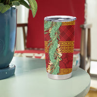 Hawai'i Paniolo Maile Twisted Lei Tumbler Cup Hilo Royal Red LT7 - Polynesian Pride